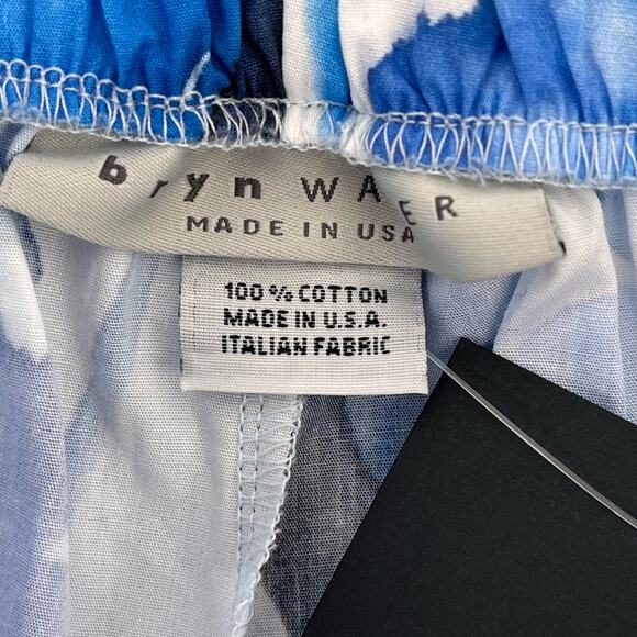 Bryn Walker Fiori Floral Print Slim Straight Leg Capri Pants Size XXS Blue White - Picture 5 of 6